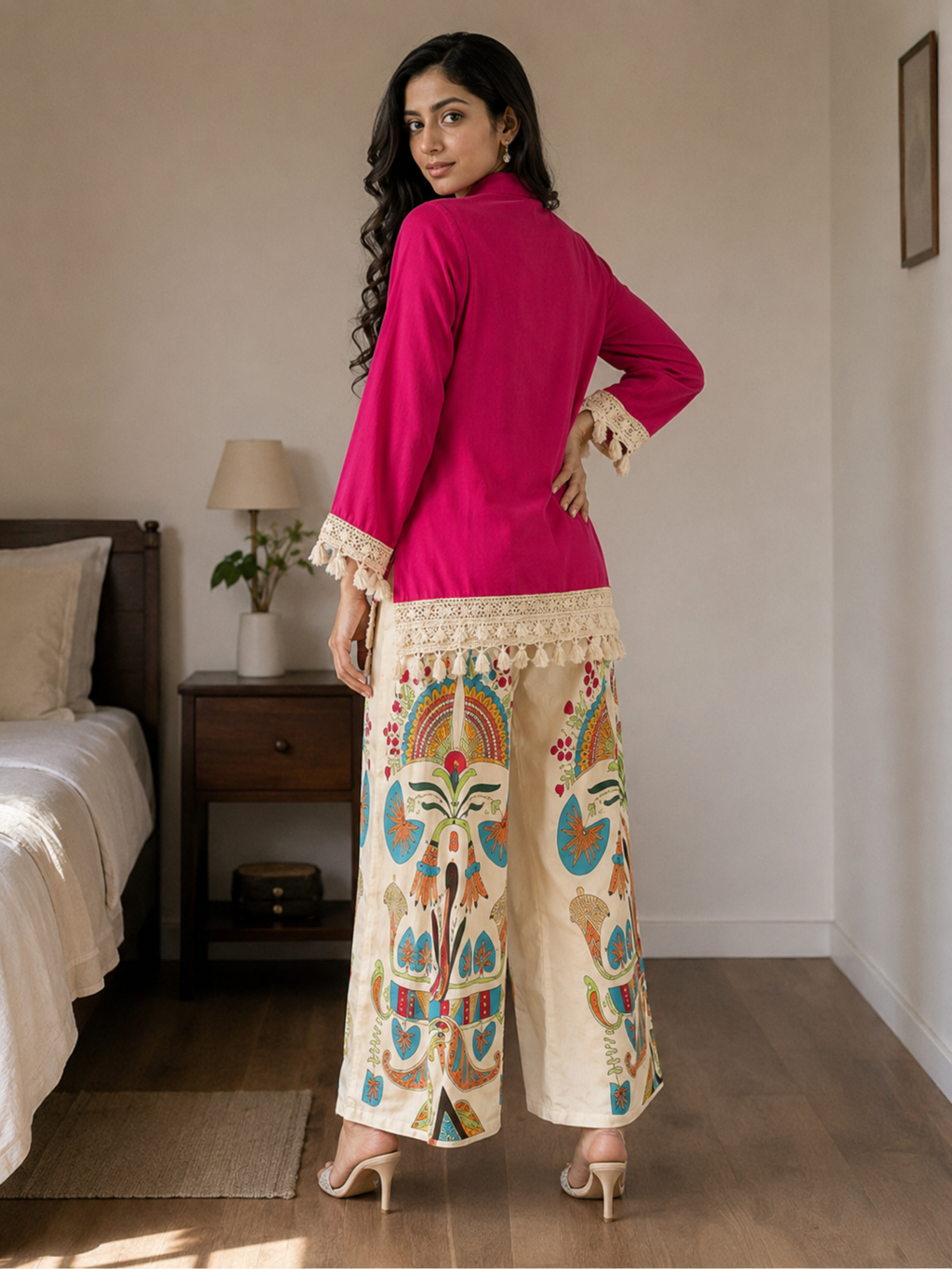 Premium Cotton Co-ord Set for Women with Printed Palazzo