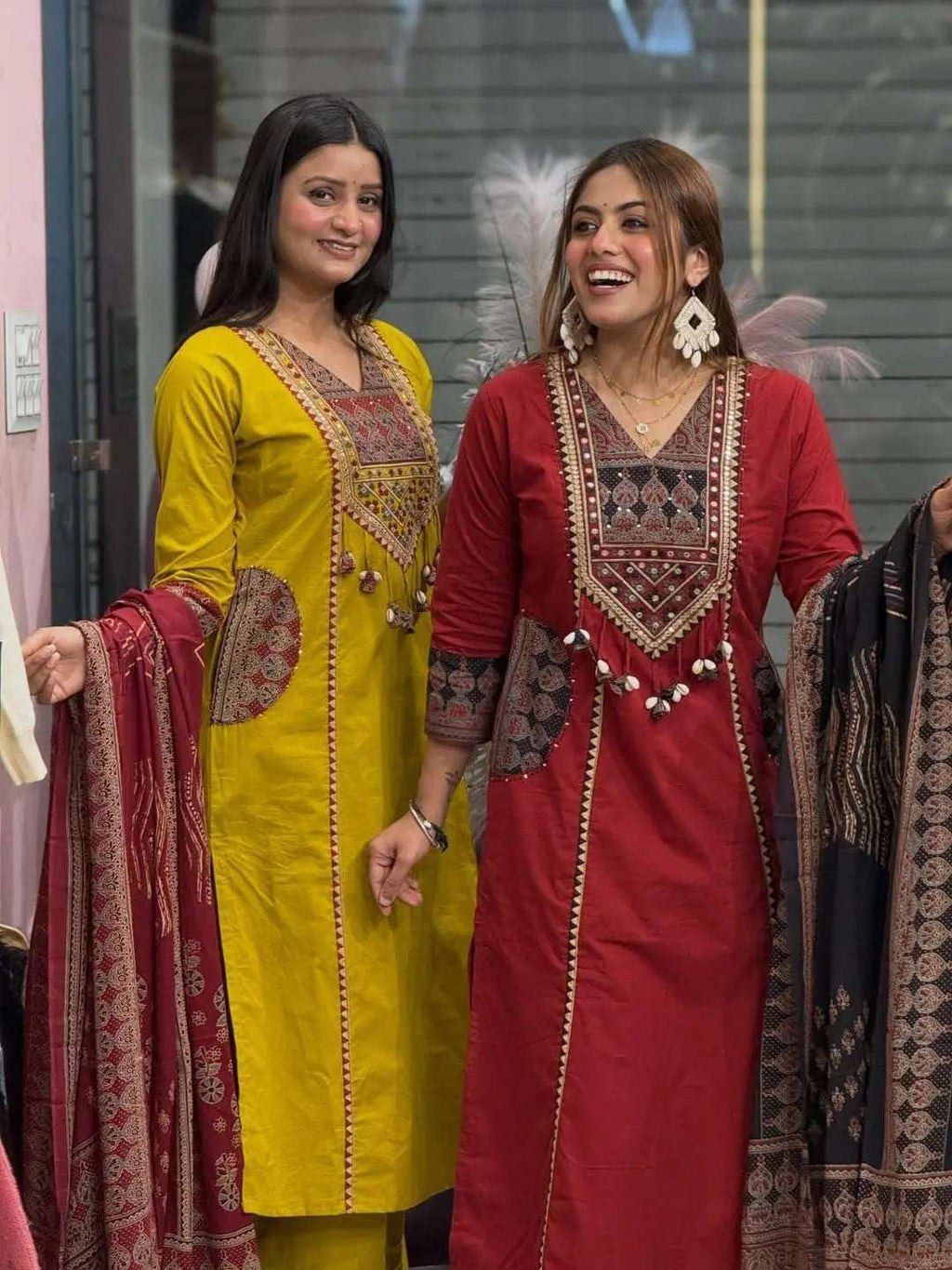 Premium Rich Azrak print  Cotton Suit Fabloom