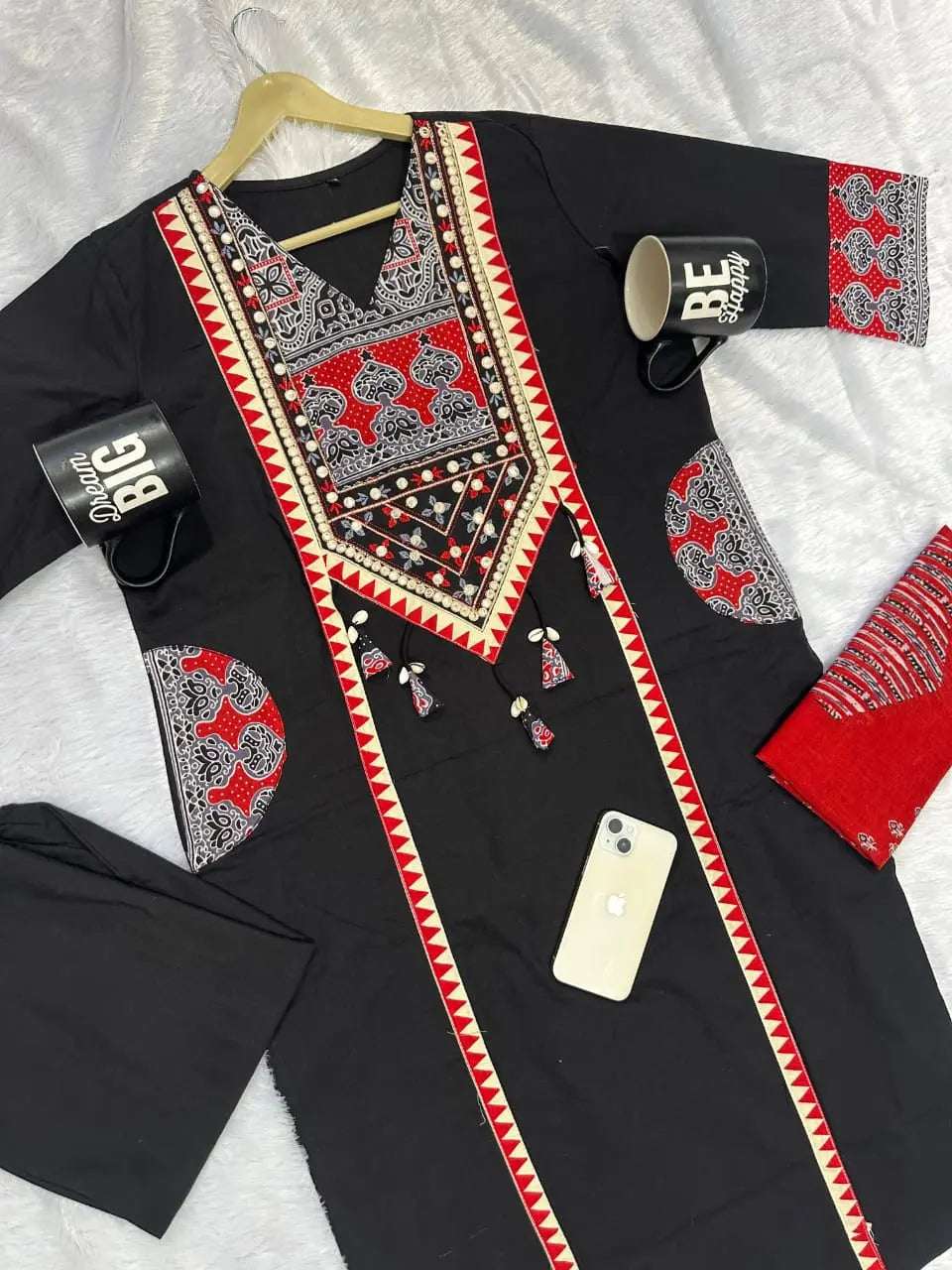 Premium Rich Azrak print  Cotton Suit Fabloom
