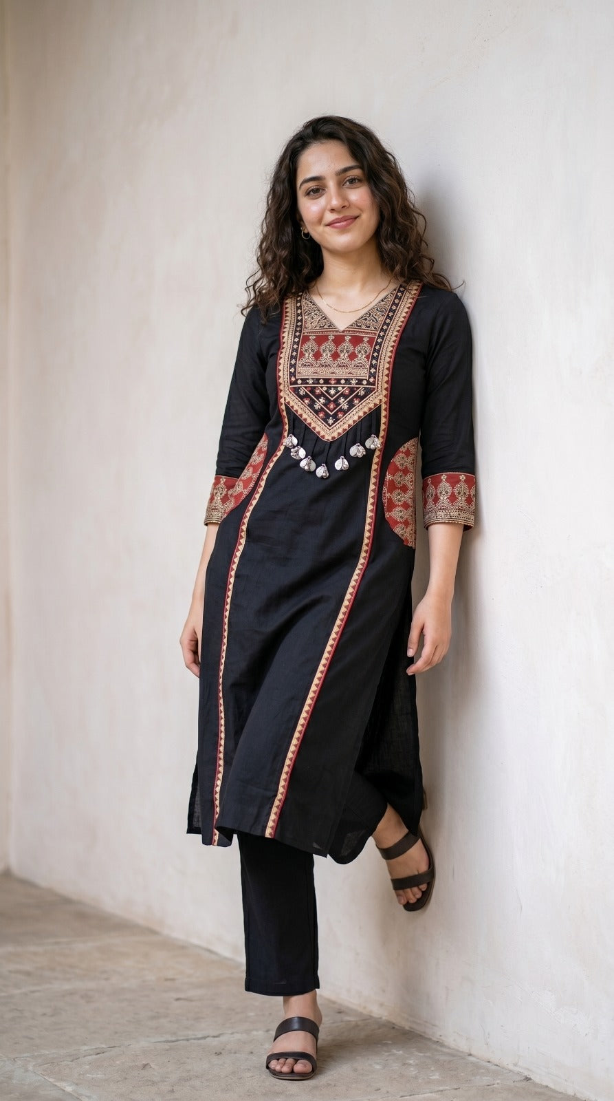 Premium Rich Azrak print  Cotton Suit