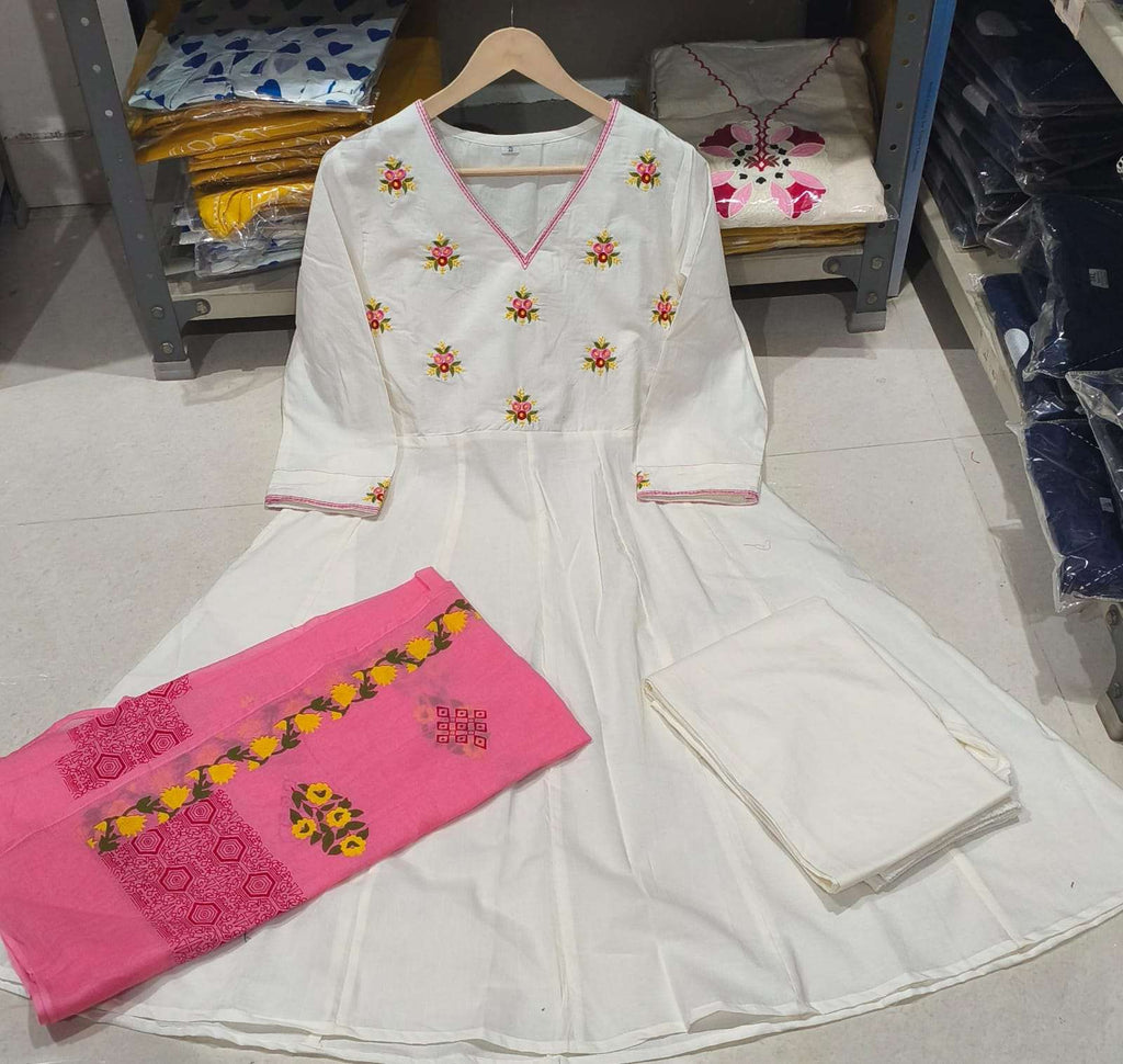 Anarkali Pant Dupatta Set Fabloom