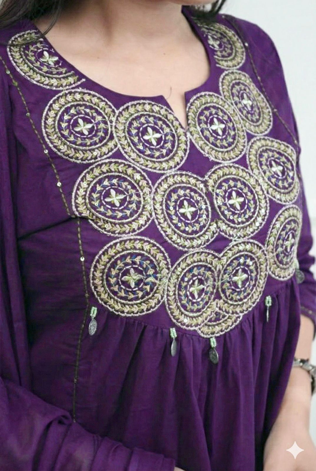 Upgrade your office wear wardrobe with this classy & kurti pant & with embroidery Fabloom