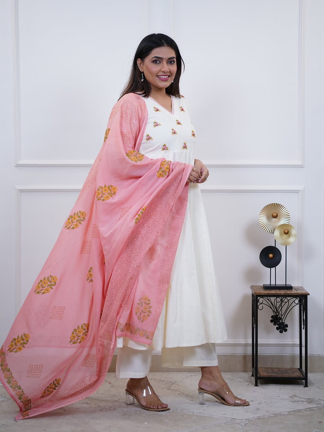 Anarkali Pant Dupatta Set