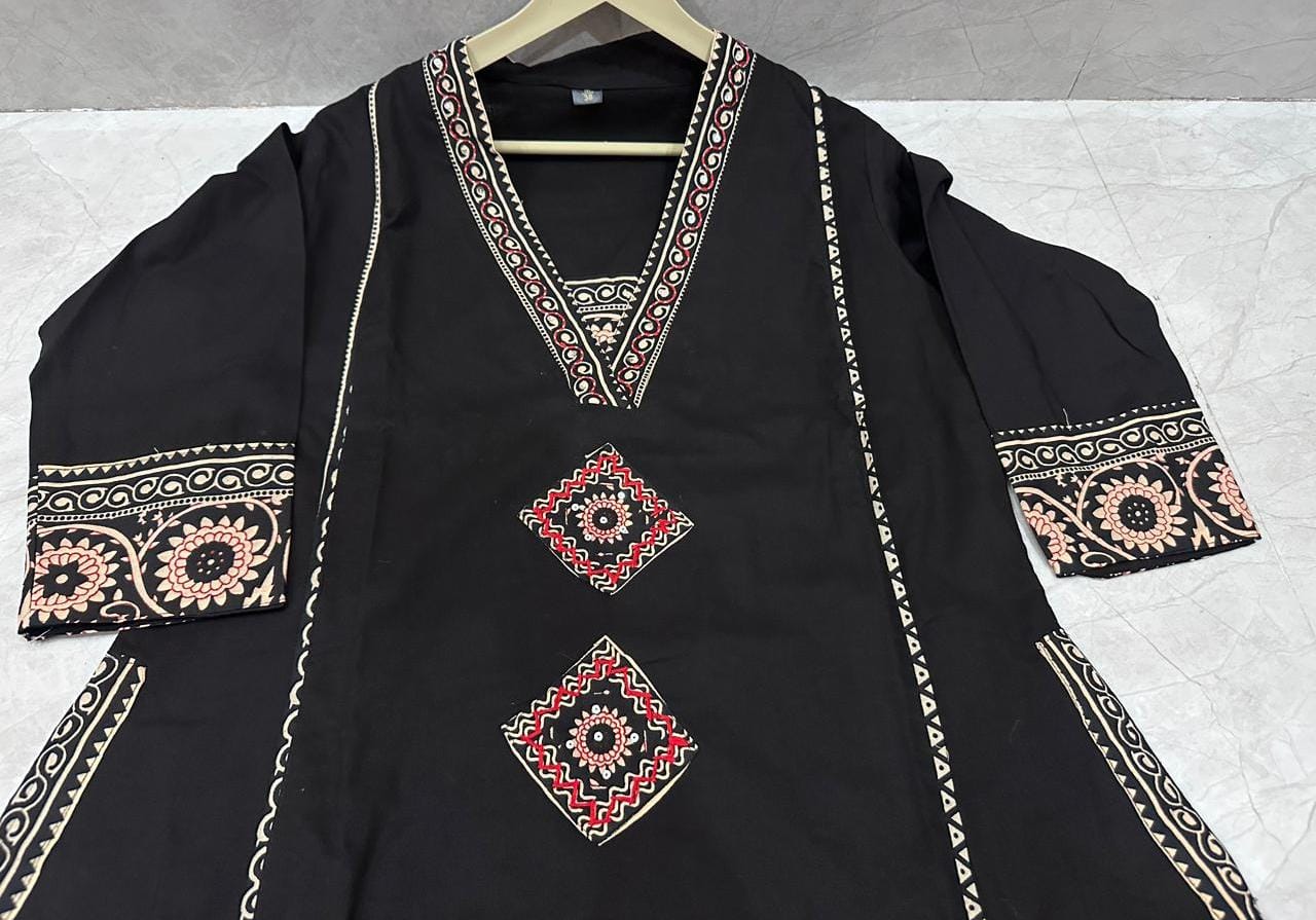 Pure fine Cotton fabric & Kurti with Pant with cotton