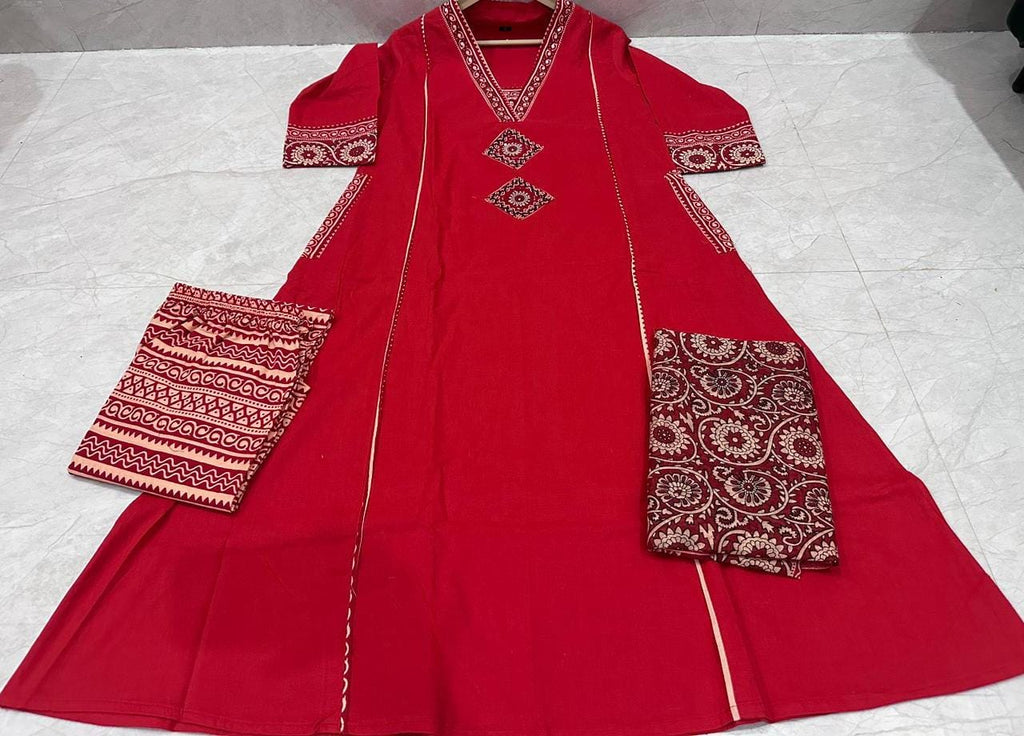 Pure fine Cotton fabric & Kurti with Pant with cotton