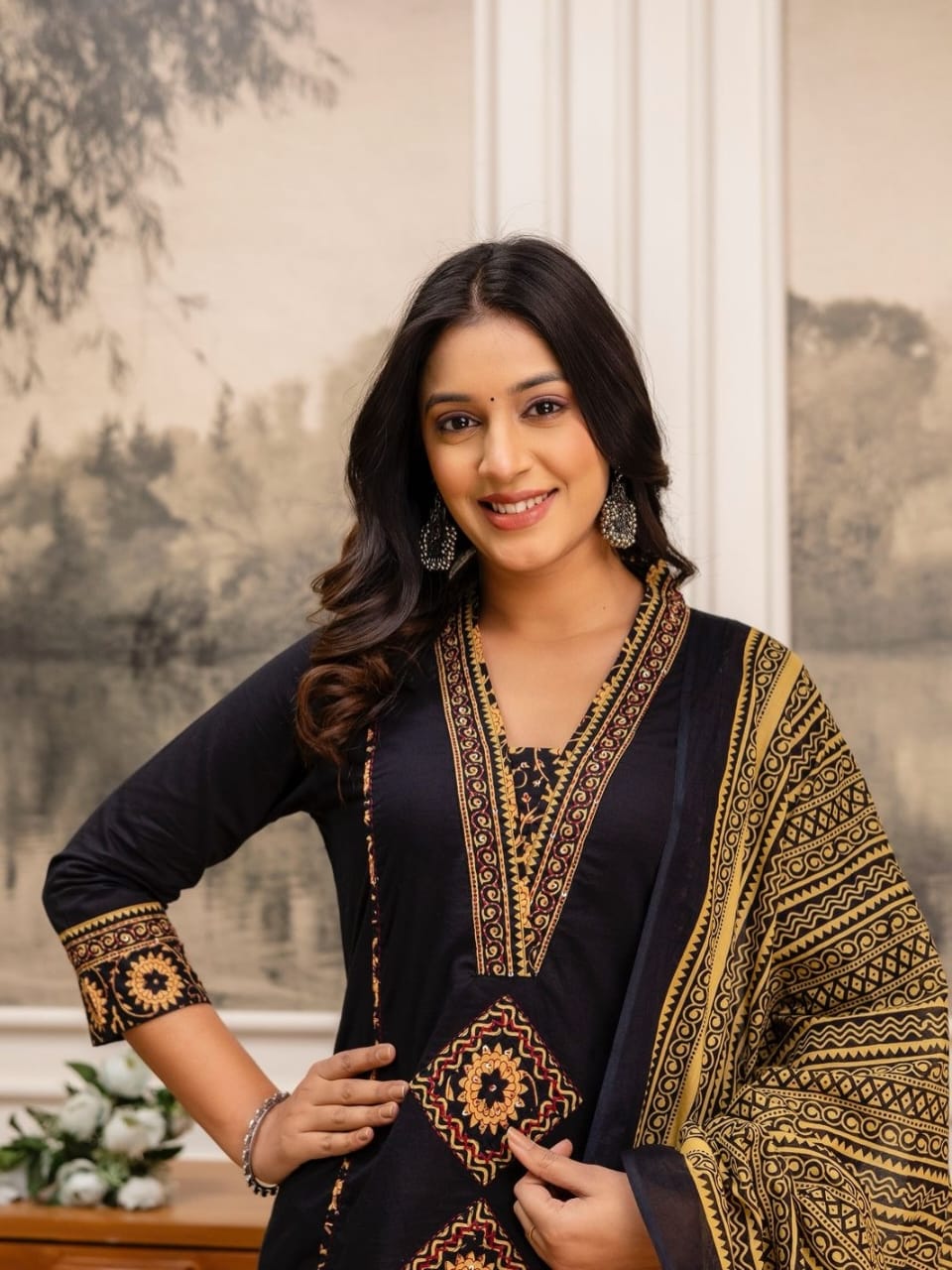 Pure fine Cotton fabric & Kurti with Pant with cotton