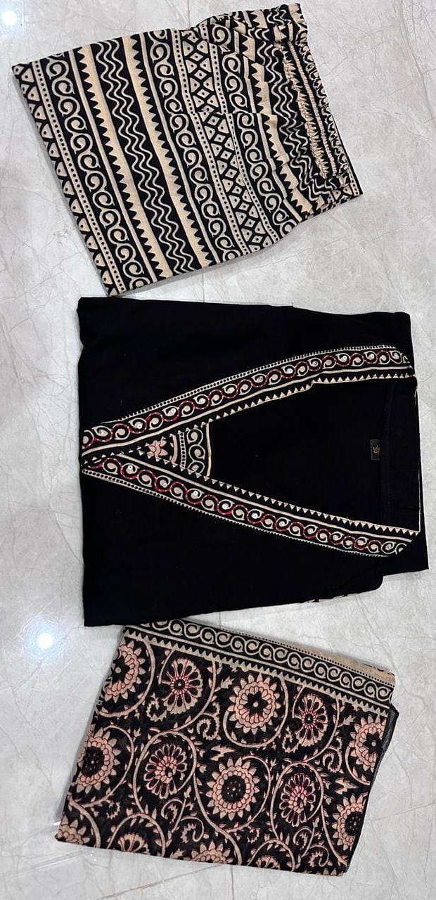 Pure fine Cotton fabric & Kurti with Pant with cotton