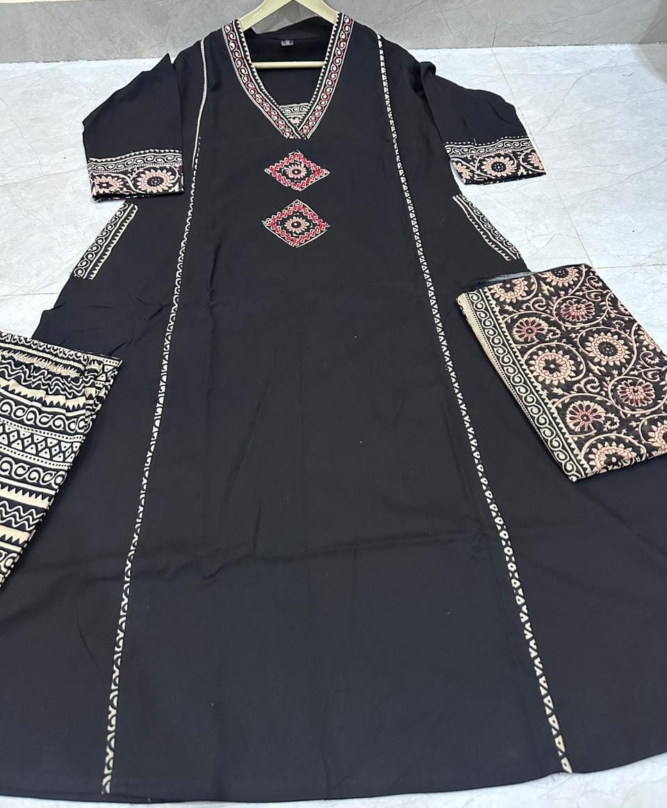 Pure fine Cotton fabric & Kurti with Pant with cotton