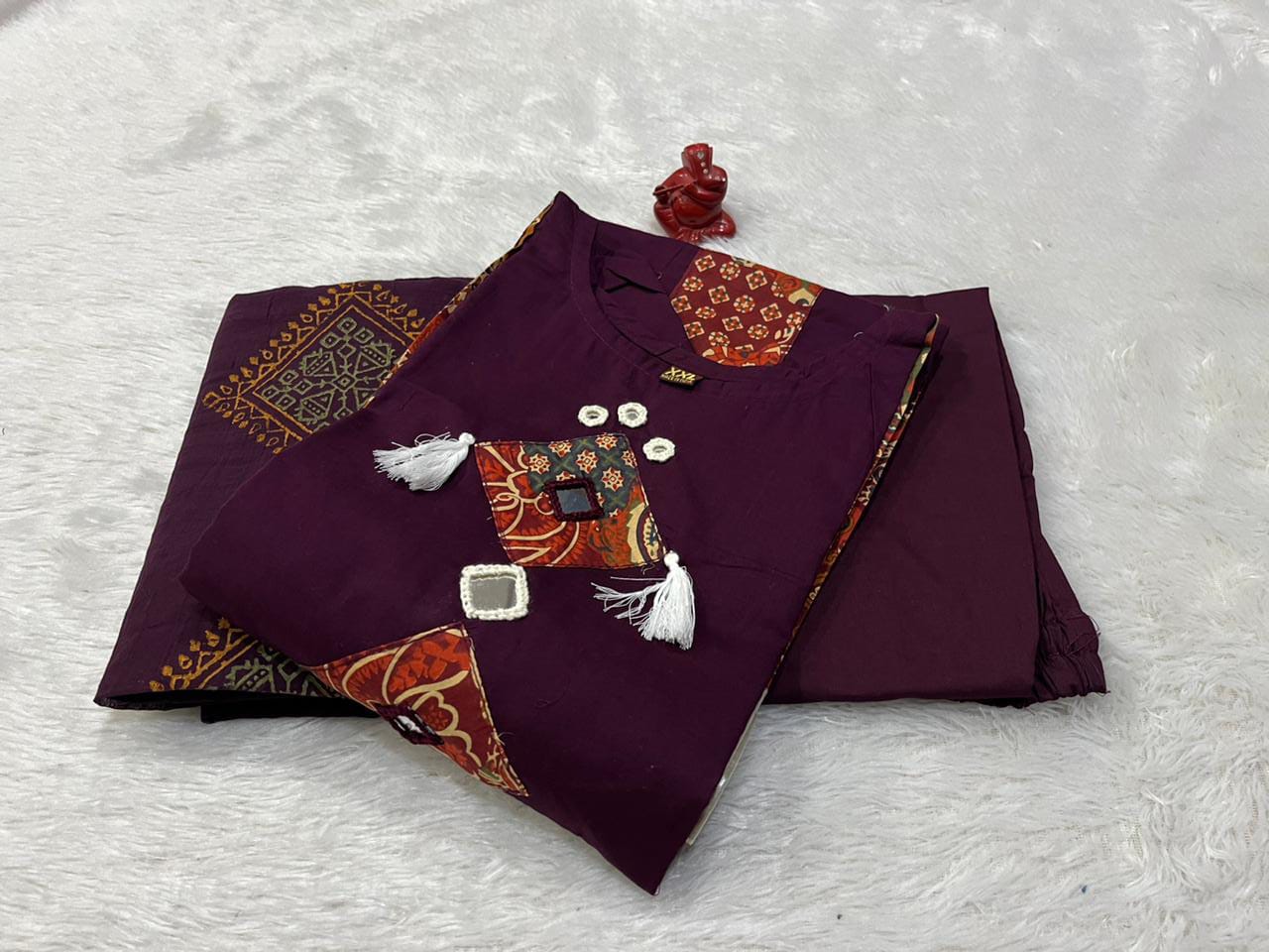Premium Rich Azrak print Cotton Suit