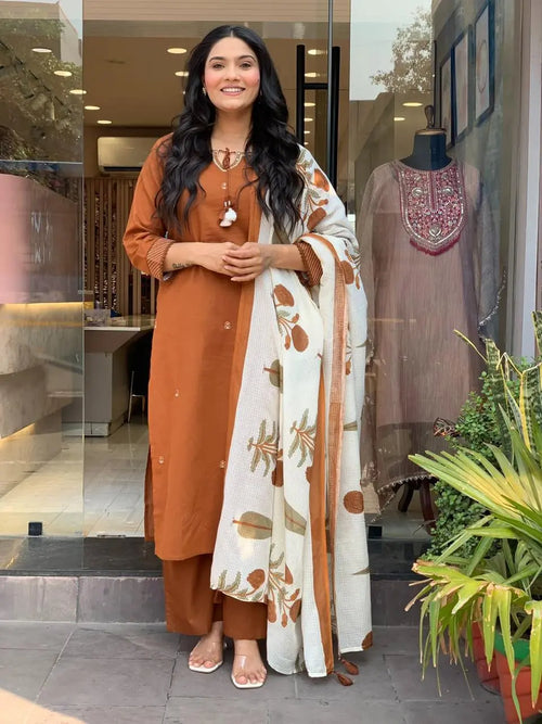 Breezy Summer Cotton Kurtas pent and Dupatta Sets Fabloom