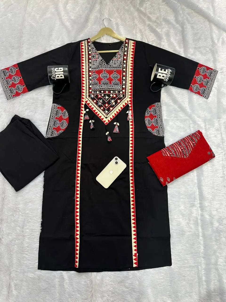 Premium Rich Azrak print  Cotton Suit Fabloom