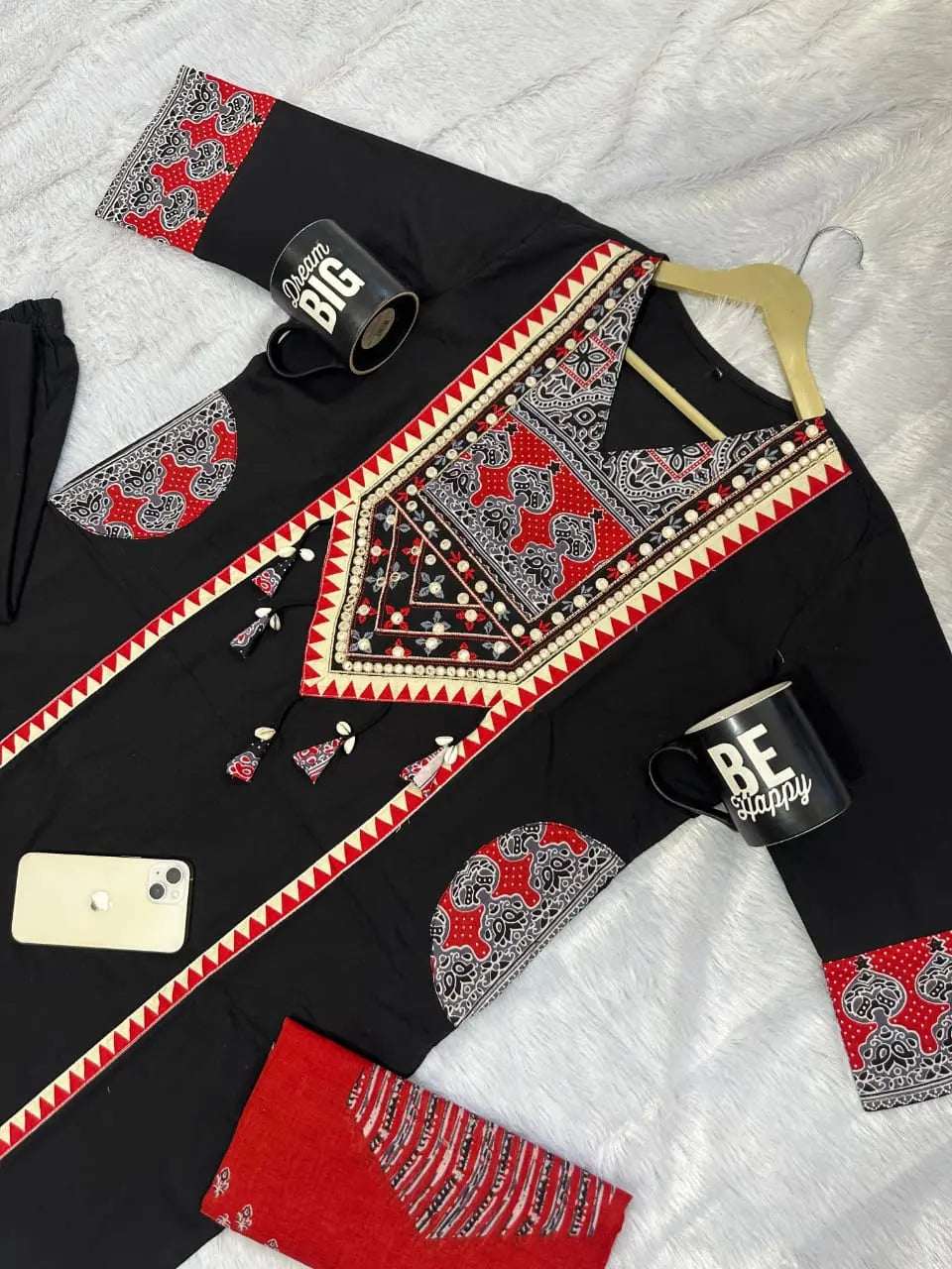 Premium Rich Azrak print  Cotton Suit Fabloom