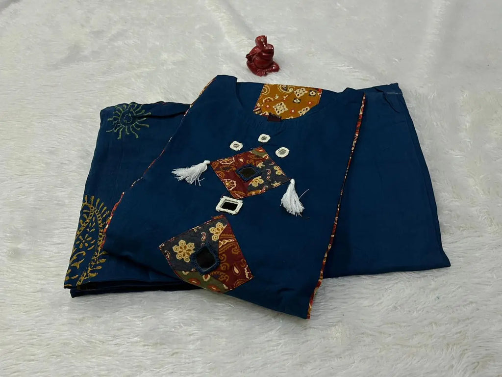 Premium Rich Azrak print Cotton Suit