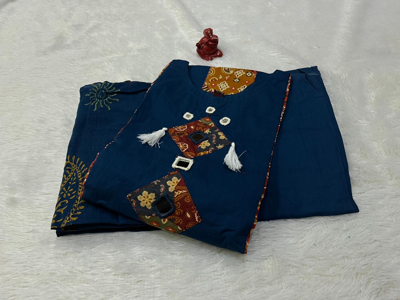 Premium Rich Azrak print Cotton Suit