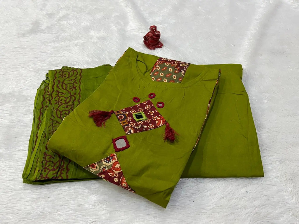 Premium Rich Azrak print Cotton Suit