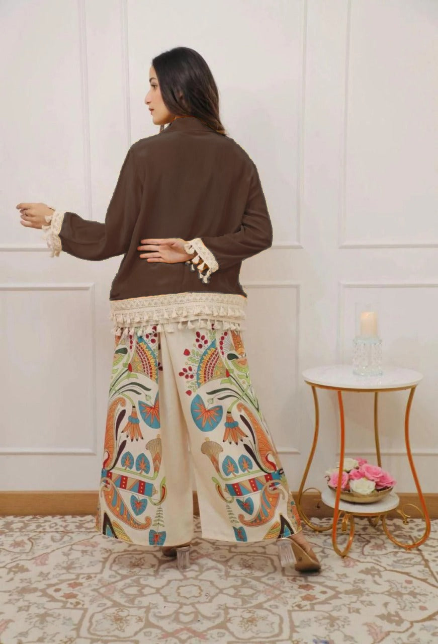 Premium Cotton Co-ord Set for Women with Printed Palazzo