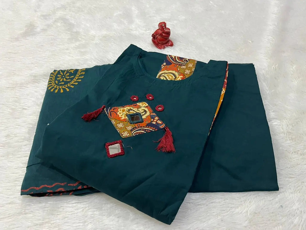 Premium Rich Azrak print Cotton Suit