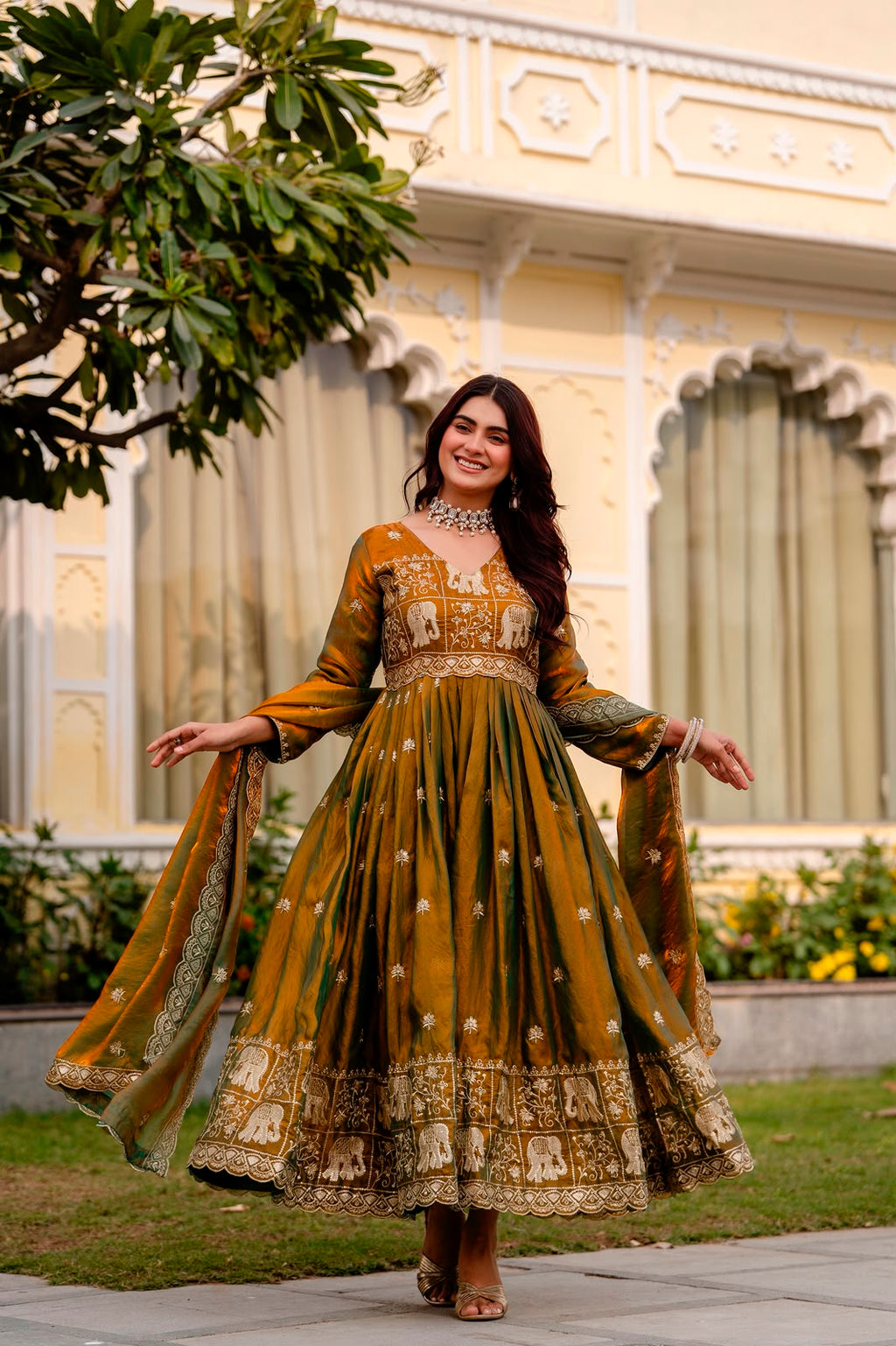 olive-mustard-fendy-satin-gown-full-length-rr38