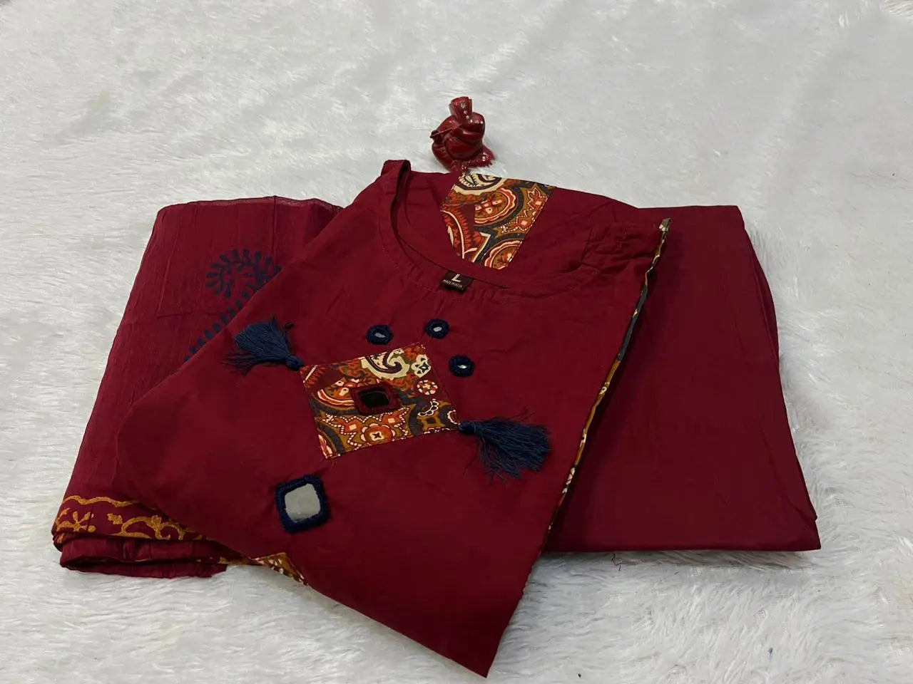 Premium Rich Azrak print Cotton Suit